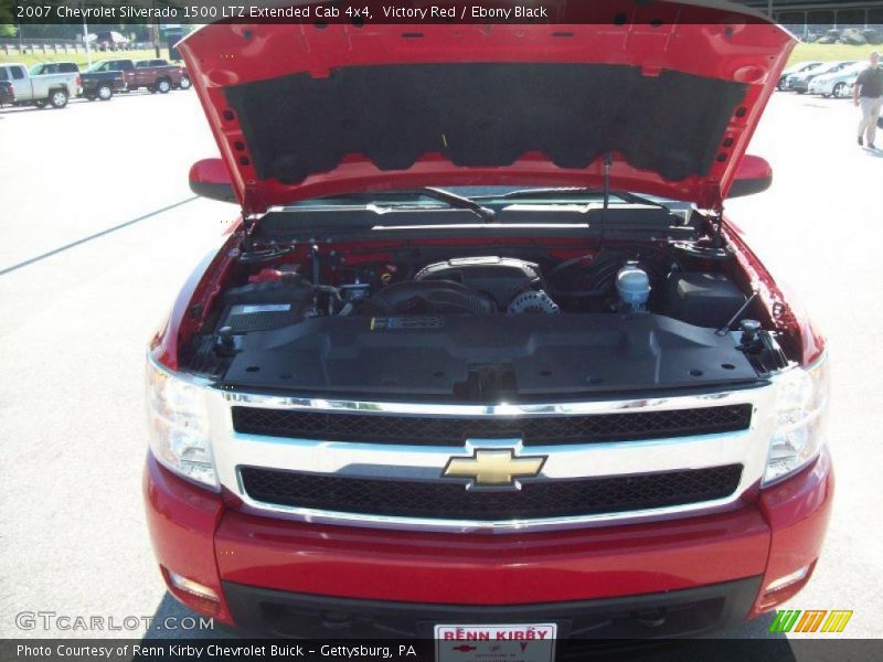 Victory Red / Ebony Black 2007 Chevrolet Silverado 1500 LTZ Extended Cab 4x4