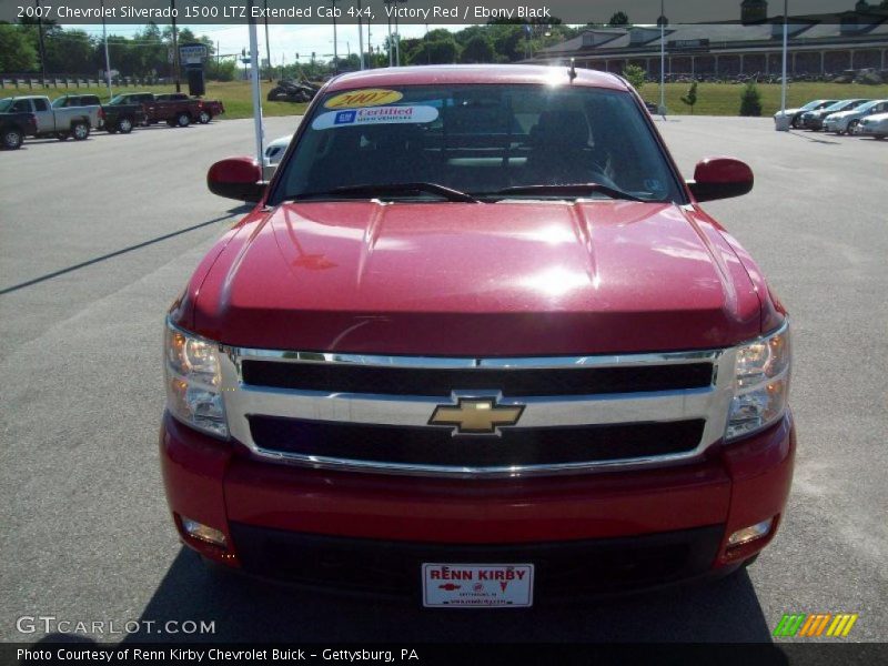 Victory Red / Ebony Black 2007 Chevrolet Silverado 1500 LTZ Extended Cab 4x4