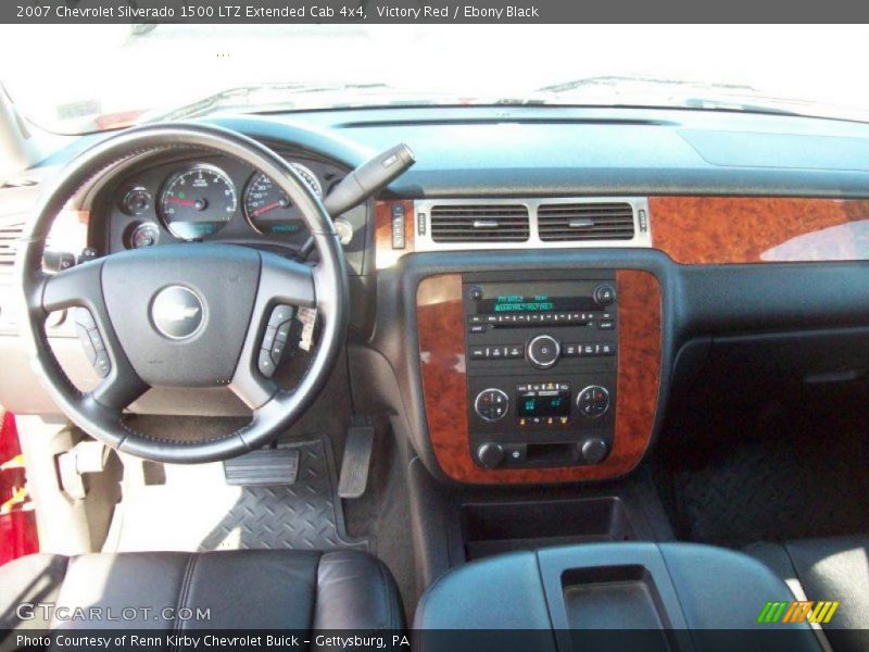 Victory Red / Ebony Black 2007 Chevrolet Silverado 1500 LTZ Extended Cab 4x4