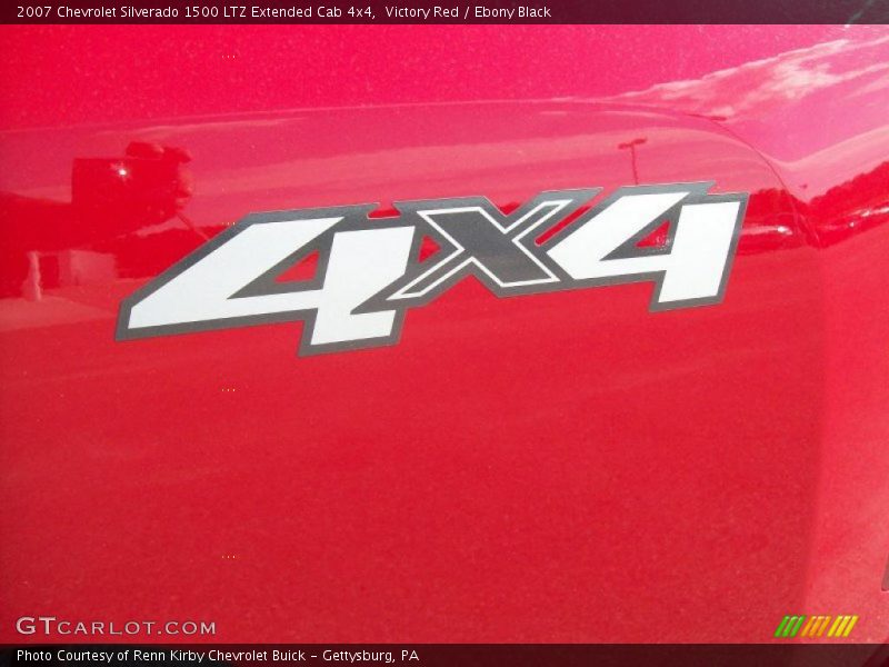 Victory Red / Ebony Black 2007 Chevrolet Silverado 1500 LTZ Extended Cab 4x4