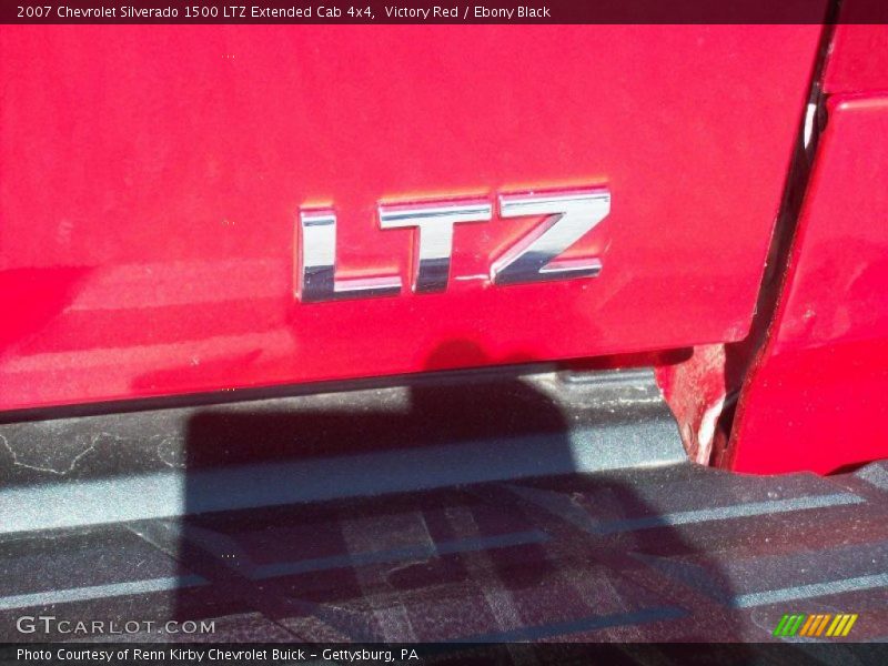 Victory Red / Ebony Black 2007 Chevrolet Silverado 1500 LTZ Extended Cab 4x4