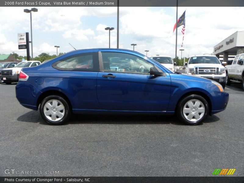 Vista Blue Metallic / Medium Stone 2008 Ford Focus S Coupe