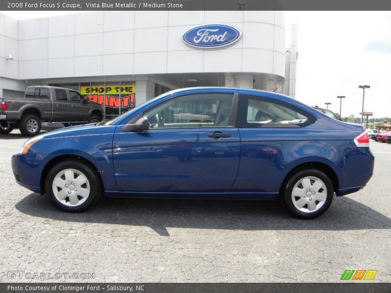 Vista Blue Metallic / Medium Stone 2008 Ford Focus S Coupe