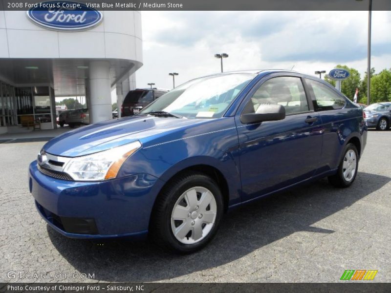 Vista Blue Metallic / Medium Stone 2008 Ford Focus S Coupe