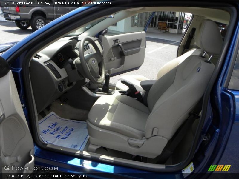 Vista Blue Metallic / Medium Stone 2008 Ford Focus S Coupe