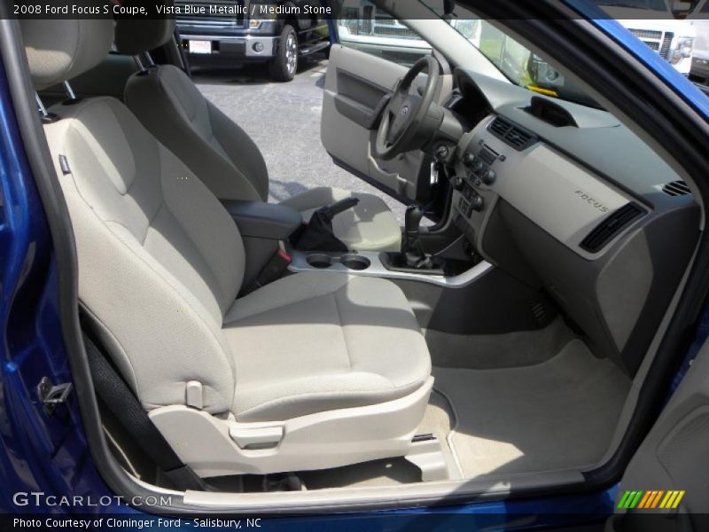 Vista Blue Metallic / Medium Stone 2008 Ford Focus S Coupe