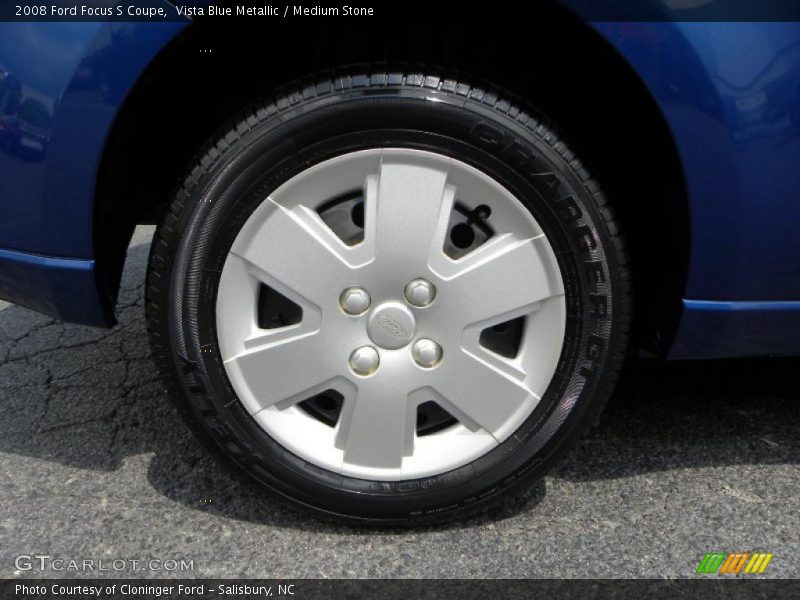 Vista Blue Metallic / Medium Stone 2008 Ford Focus S Coupe