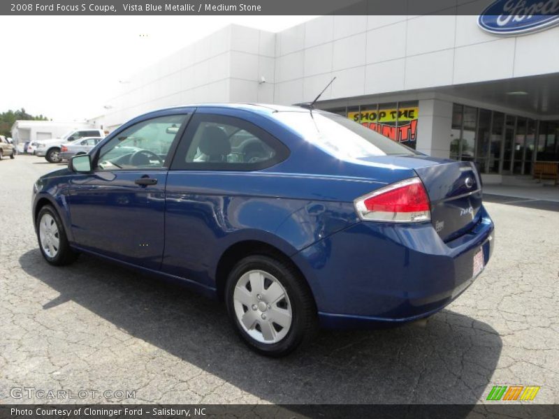 Vista Blue Metallic / Medium Stone 2008 Ford Focus S Coupe