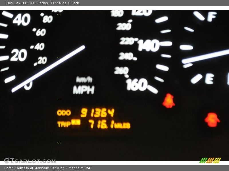 Flint Mica / Black 2005 Lexus LS 430 Sedan