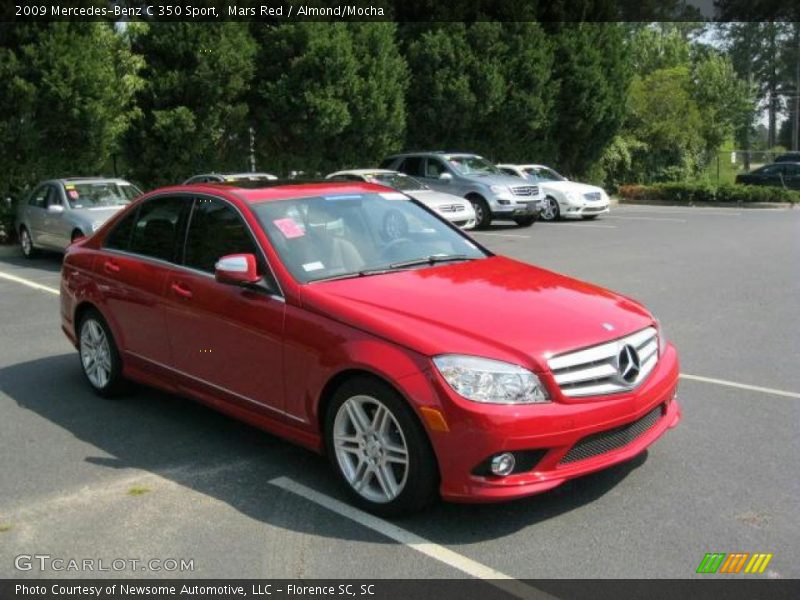Mars Red / Almond/Mocha 2009 Mercedes-Benz C 350 Sport