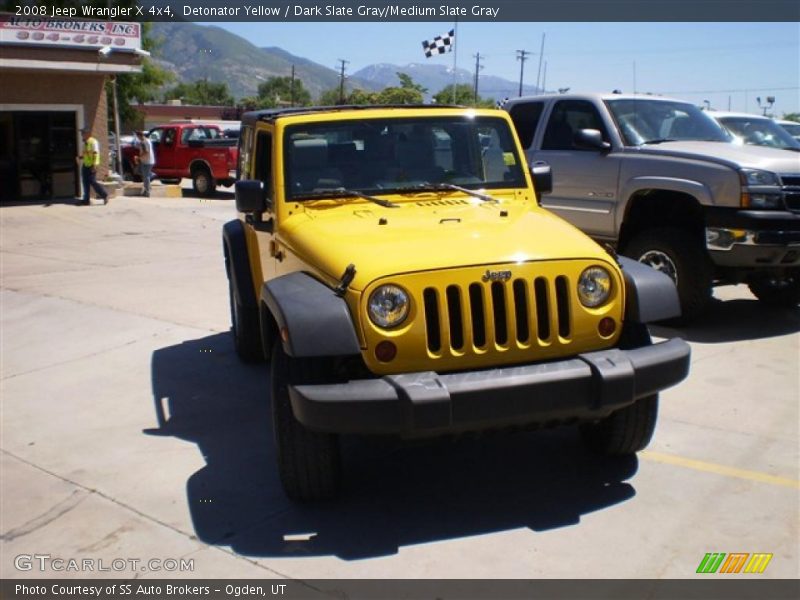 Detonator Yellow / Dark Slate Gray/Medium Slate Gray 2008 Jeep Wrangler X 4x4