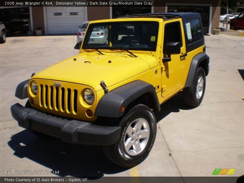 Detonator Yellow / Dark Slate Gray/Medium Slate Gray 2008 Jeep Wrangler X 4x4