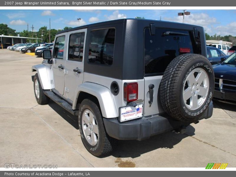 Bright Silver Metallic / Dark Slate Gray/Medium Slate Gray 2007 Jeep Wrangler Unlimited Sahara