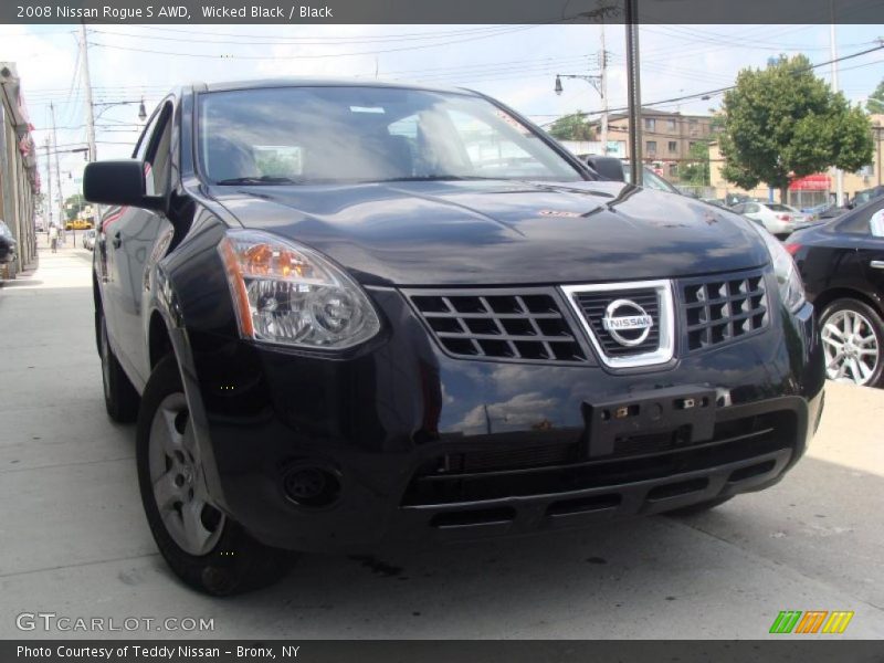 Wicked Black / Black 2008 Nissan Rogue S AWD