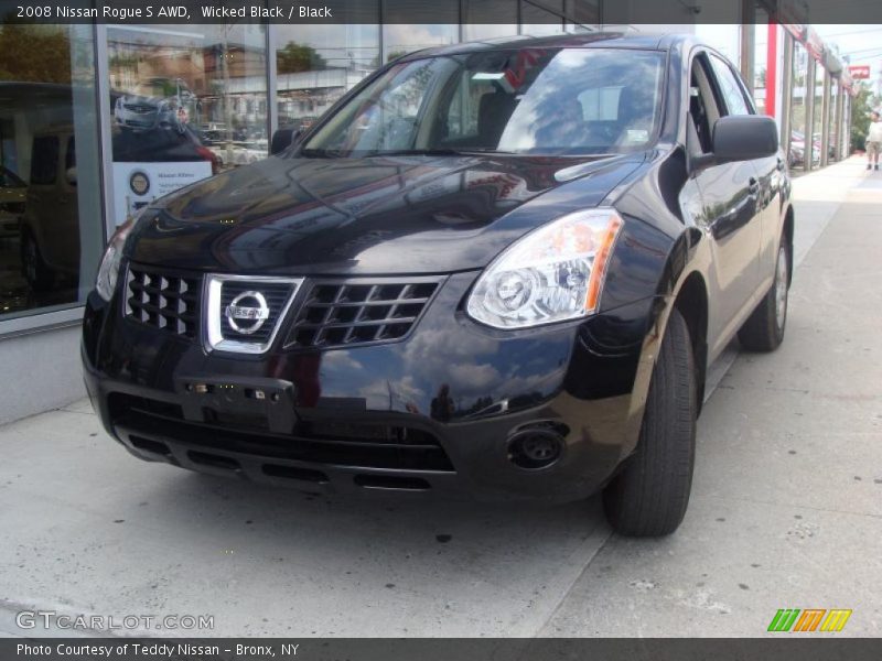 Wicked Black / Black 2008 Nissan Rogue S AWD