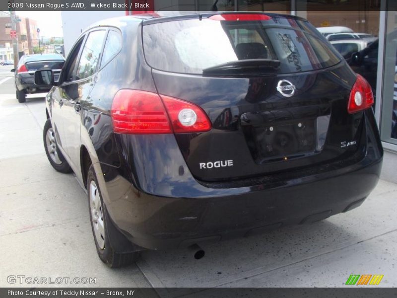 Wicked Black / Black 2008 Nissan Rogue S AWD