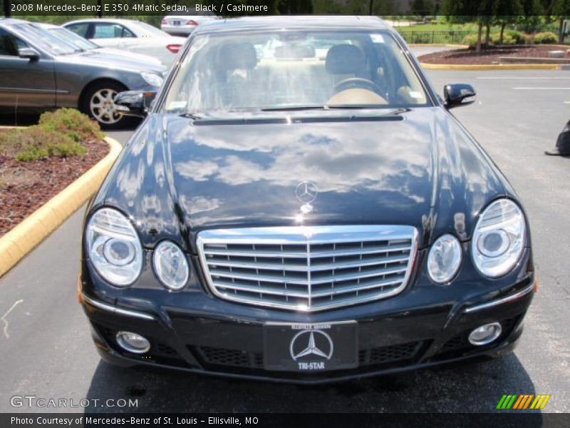 Black / Cashmere 2008 Mercedes-Benz E 350 4Matic Sedan