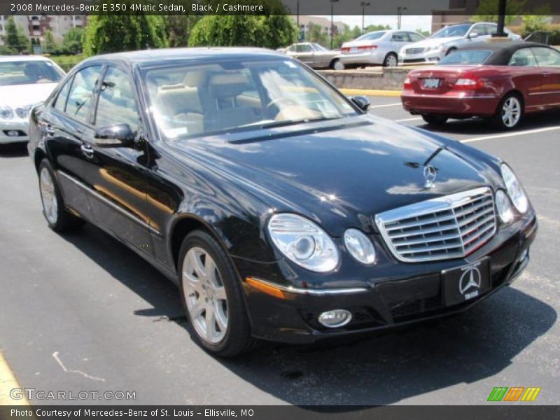 Black / Cashmere 2008 Mercedes-Benz E 350 4Matic Sedan