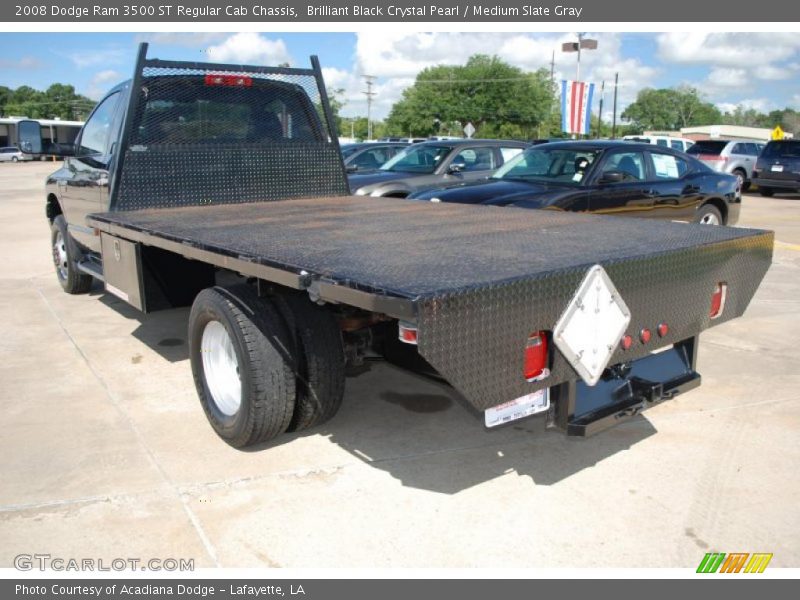 Brilliant Black Crystal Pearl / Medium Slate Gray 2008 Dodge Ram 3500 ST Regular Cab Chassis