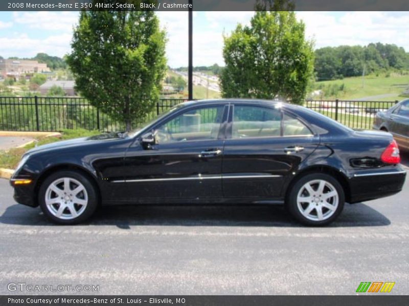 Black / Cashmere 2008 Mercedes-Benz E 350 4Matic Sedan