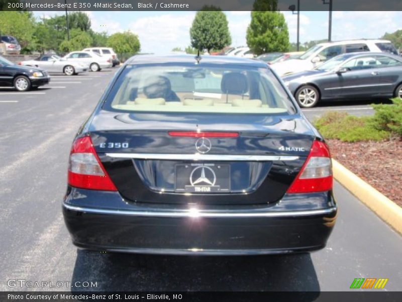 Black / Cashmere 2008 Mercedes-Benz E 350 4Matic Sedan