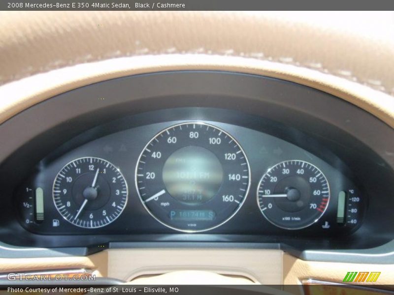 Black / Cashmere 2008 Mercedes-Benz E 350 4Matic Sedan