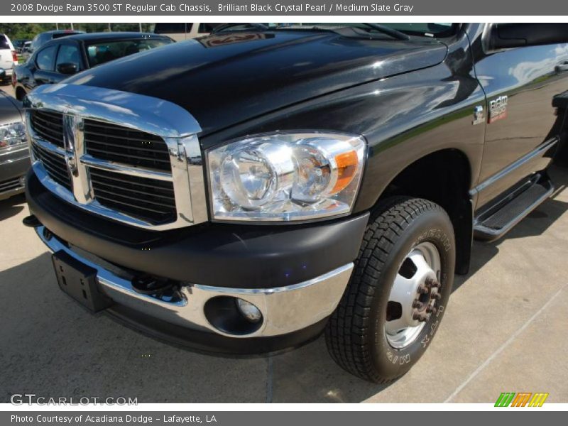 Brilliant Black Crystal Pearl / Medium Slate Gray 2008 Dodge Ram 3500 ST Regular Cab Chassis