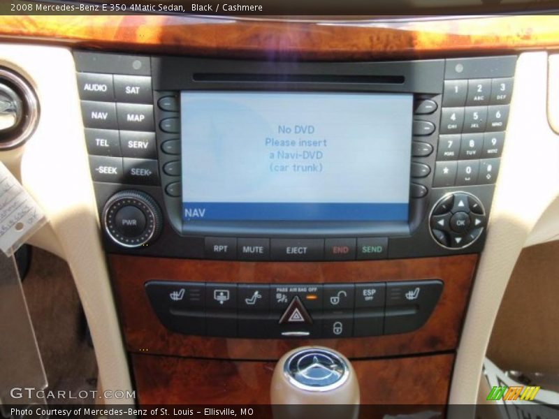 Black / Cashmere 2008 Mercedes-Benz E 350 4Matic Sedan