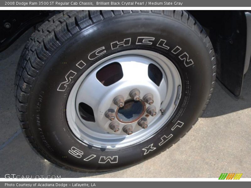 Brilliant Black Crystal Pearl / Medium Slate Gray 2008 Dodge Ram 3500 ST Regular Cab Chassis