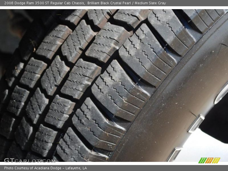 Brilliant Black Crystal Pearl / Medium Slate Gray 2008 Dodge Ram 3500 ST Regular Cab Chassis