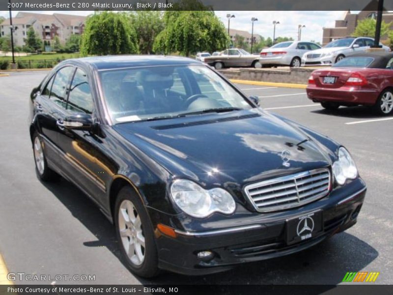 Black / Black 2007 Mercedes-Benz C 280 4Matic Luxury