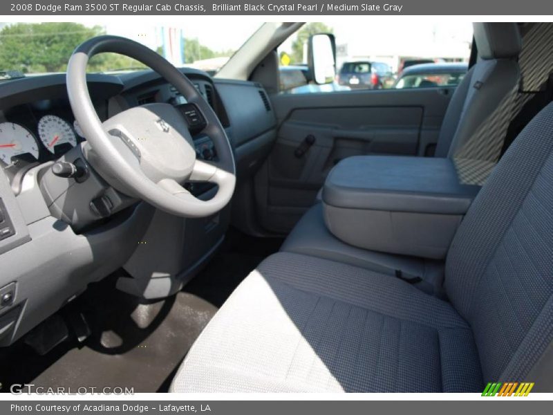 Brilliant Black Crystal Pearl / Medium Slate Gray 2008 Dodge Ram 3500 ST Regular Cab Chassis