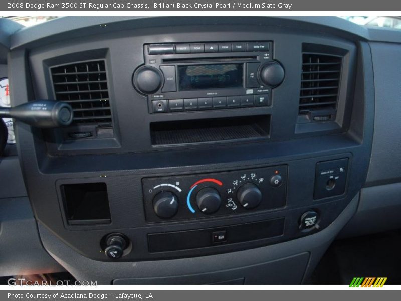 Brilliant Black Crystal Pearl / Medium Slate Gray 2008 Dodge Ram 3500 ST Regular Cab Chassis