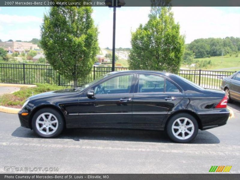 Black / Black 2007 Mercedes-Benz C 280 4Matic Luxury
