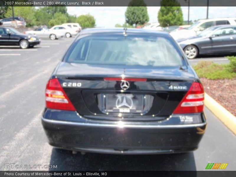 Black / Black 2007 Mercedes-Benz C 280 4Matic Luxury