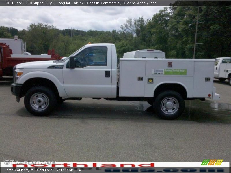 Oxford White / Steel 2011 Ford F350 Super Duty XL Regular Cab 4x4 Chassis Commercial