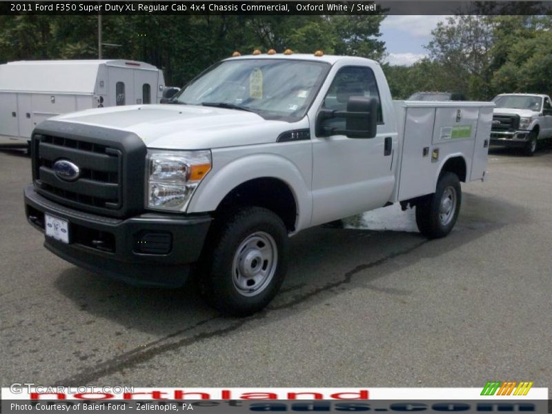 Oxford White / Steel 2011 Ford F350 Super Duty XL Regular Cab 4x4 Chassis Commercial
