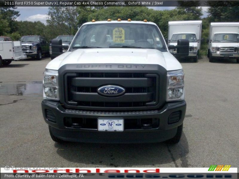 Oxford White / Steel 2011 Ford F350 Super Duty XL Regular Cab 4x4 Chassis Commercial