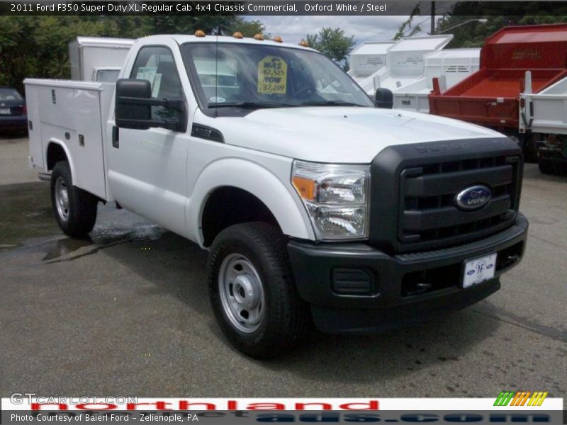 Oxford White / Steel 2011 Ford F350 Super Duty XL Regular Cab 4x4 Chassis Commercial