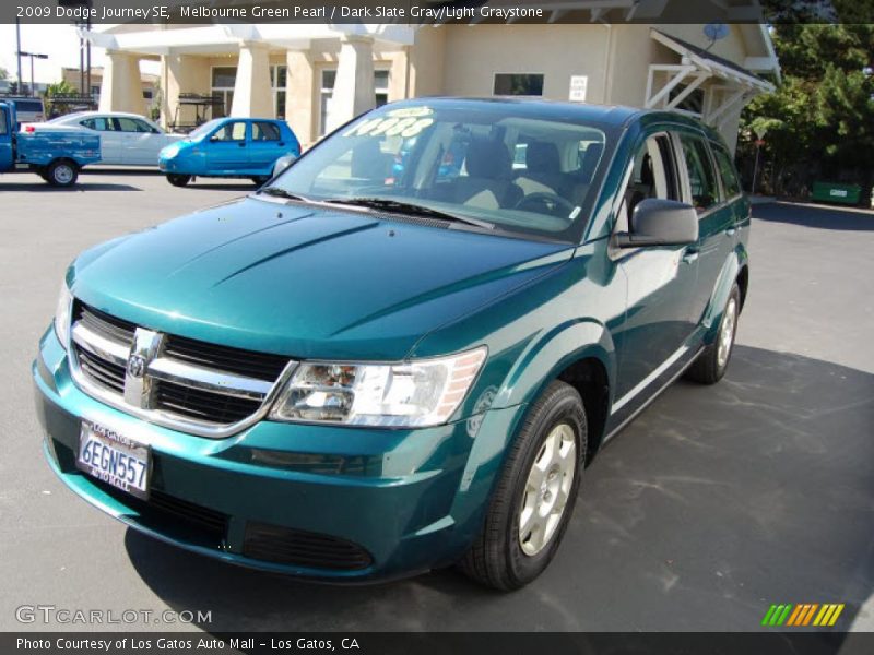 Melbourne Green Pearl / Dark Slate Gray/Light Graystone 2009 Dodge Journey SE