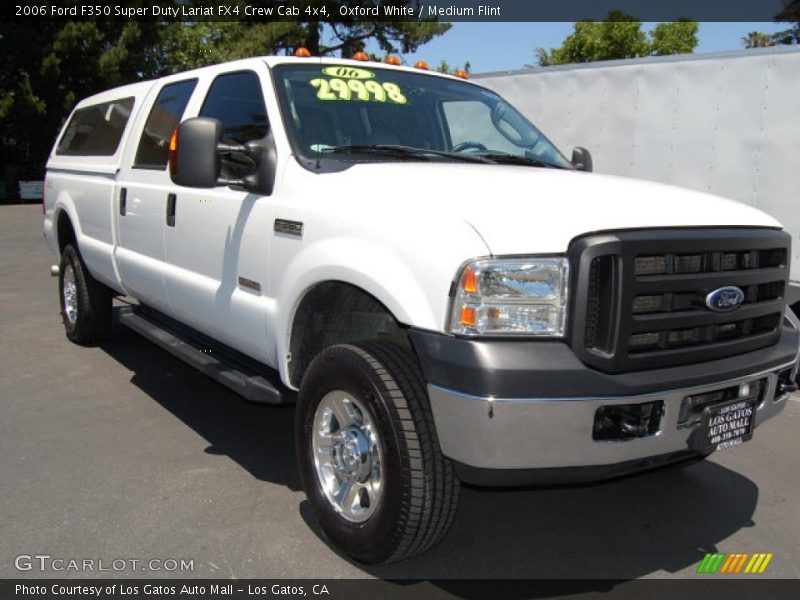Oxford White / Medium Flint 2006 Ford F350 Super Duty Lariat FX4 Crew Cab 4x4