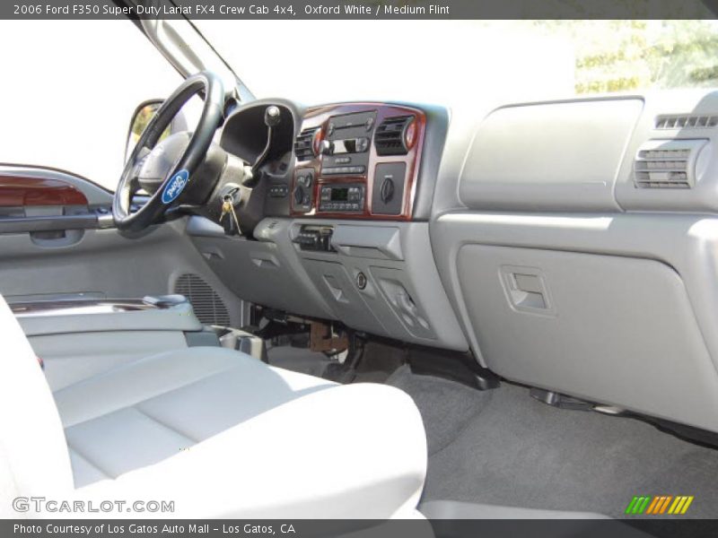 Oxford White / Medium Flint 2006 Ford F350 Super Duty Lariat FX4 Crew Cab 4x4