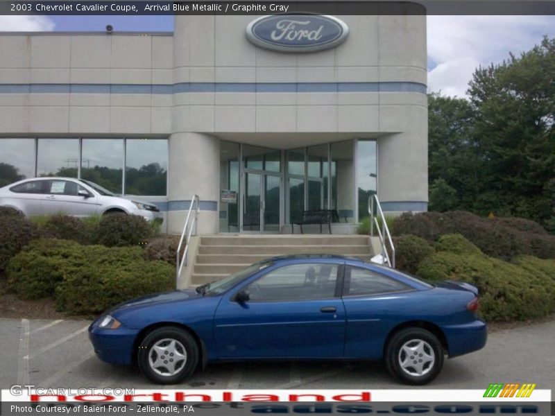 Arrival Blue Metallic / Graphite Gray 2003 Chevrolet Cavalier Coupe