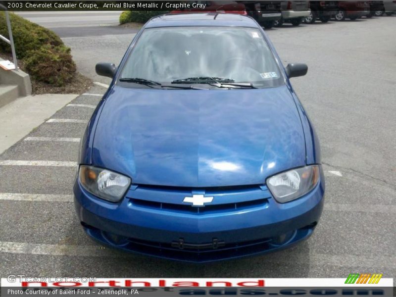 Arrival Blue Metallic / Graphite Gray 2003 Chevrolet Cavalier Coupe