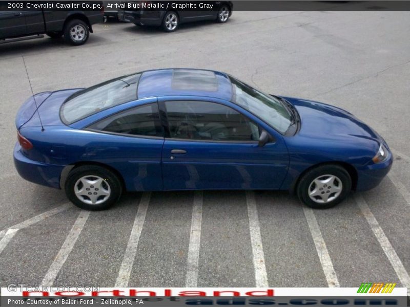 Arrival Blue Metallic / Graphite Gray 2003 Chevrolet Cavalier Coupe