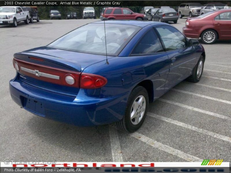 Arrival Blue Metallic / Graphite Gray 2003 Chevrolet Cavalier Coupe