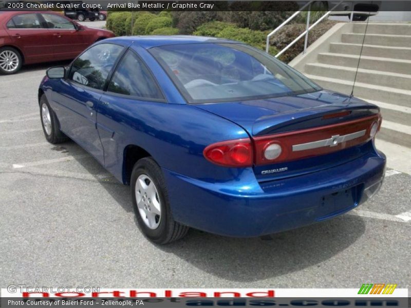 Arrival Blue Metallic / Graphite Gray 2003 Chevrolet Cavalier Coupe