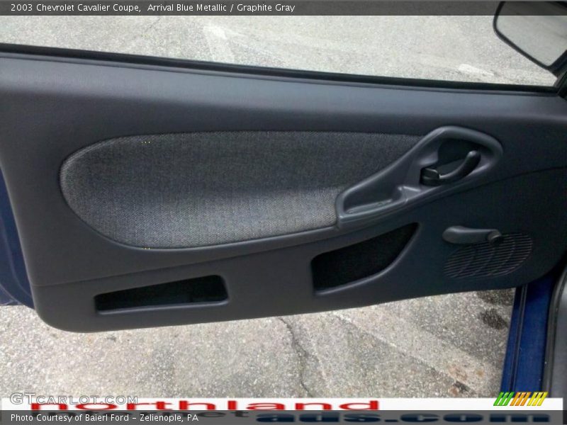 Arrival Blue Metallic / Graphite Gray 2003 Chevrolet Cavalier Coupe