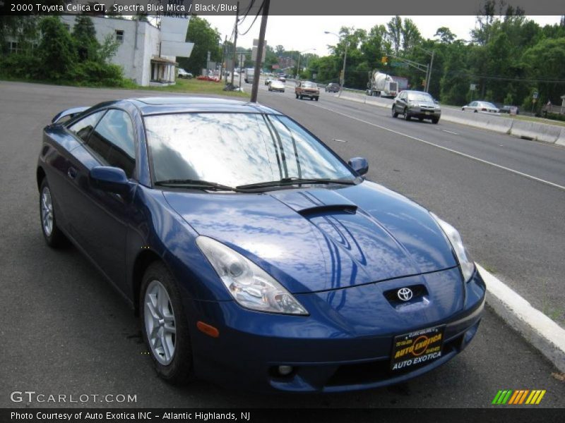 Spectra Blue Mica / Black/Blue 2000 Toyota Celica GT