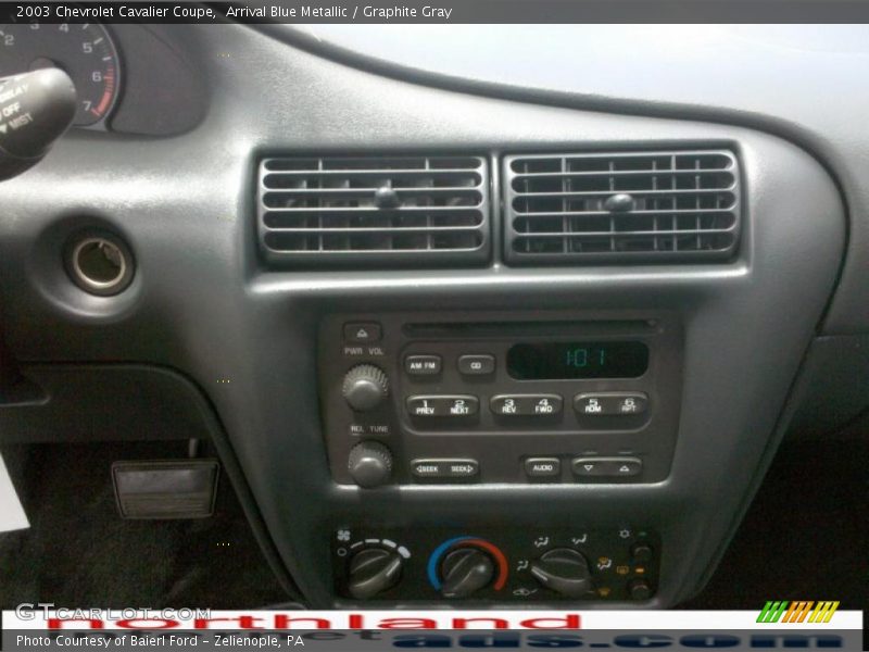 Arrival Blue Metallic / Graphite Gray 2003 Chevrolet Cavalier Coupe